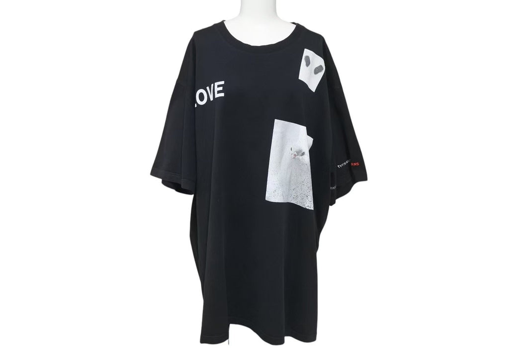 BURBERRY バーバリー LOVE Photo Montage T-shirt ラブフォトモンタージュ Tシャツ ブラック XXXL 美品 中古 4c073321