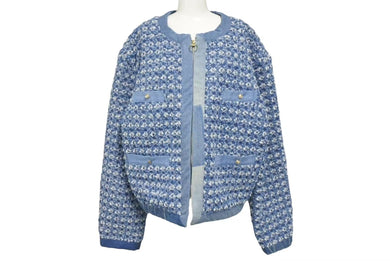 新品未使用 KAPITAL キャピタル クラッシュナッピングキルトデニム ボレロジャケット サイズ5 K2410LJ090 中古 4c073535