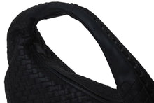 Load image into Gallery viewer, BOTTEGA VENETA ボッテガヴェネタ イントレチャート ホーボー ショルダーバッグ B00428421D レザー ネイビー 美品 中古 4c073580