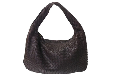 BOTTEGA VENETA ボッテガヴェネタ イントレチャート ホーボー ワンショルダーバッグ レザー ブラウン ゴールド金具 115653 美品 中古 4c073582