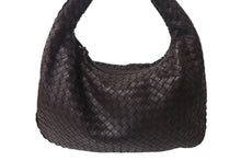 Load image into Gallery viewer, BOTTEGA VENETA ボッテガヴェネタ イントレチャート ホーボー ワンショルダーバッグ レザー ブラウン ゴールド金具 115653 美品 中古 4c073582