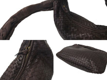 Load image into Gallery viewer, BOTTEGA VENETA ボッテガヴェネタ イントレチャート ホーボー ワンショルダーバッグ レザー ブラウン ゴールド金具 115653 美品 中古 4c073582