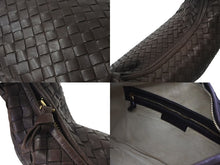 Load image into Gallery viewer, BOTTEGA VENETA ボッテガヴェネタ イントレチャート ホーボー ワンショルダーバッグ レザー ブラウン ゴールド金具 115653 美品 中古 4c073582