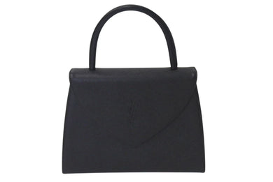 YVES SAINT LAURENT イブサンローラン ハンドバッグ トートバッグ ブランドロゴ レザー ブラック ゴールド金具 美品 中古 4c073644