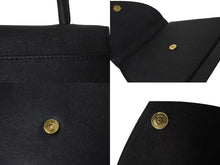 画像をギャラリービューアに読み込む, YVES SAINT LAURENT イブサンローラン ハンドバッグ トートバッグ ブランドロゴ レザー ブラック ゴールド金具 美品 中古 4c073644