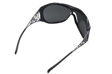 画像をギャラリービューアに読み込む, YVES SAINT LAURENT イヴサンローラン サングラス YSL6107/S サイズ125 ブラック プラスチック ラインストーン 美品 中古 4c073650