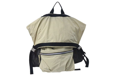 BOTTEGA VENETA ボッテガヴェネタ リュックサック バックパック ベージュ ブラック ナイロン ポリエステル シルバー金具 美品 中古 4c073667