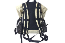 Load image into Gallery viewer, BOTTEGA VENETA ボッテガヴェネタ リュックサック バックパック ベージュ ブラック ナイロン ポリエステル シルバー金具 美品 中古 4c073667