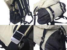 Load image into Gallery viewer, BOTTEGA VENETA ボッテガヴェネタ リュックサック バックパック ベージュ ブラック ナイロン ポリエステル シルバー金具 美品 中古 4c073667