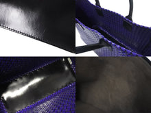 画像をギャラリービューアに読み込む, BOTTEGA VENETA ボッテガヴェネタ カバMM トートバッグ 115664 イントレチャート エナメル レザー パープル 世界限定500個 美品 中古 4c073684