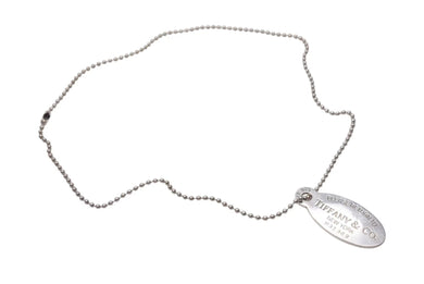 Tiffany＆Co ティファニー ReturntoTiffany リターントゥオーバル タグ ペンダントトップ ネックレス 17g シルバー925 美品 中古 4c073793