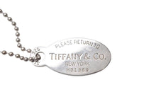 画像をギャラリービューアに読み込む, Tiffany＆Co ティファニー ReturntoTiffany リターントゥオーバル タグ ペンダントトップ ネックレス 17g シルバー925 美品 中古 4c073793
