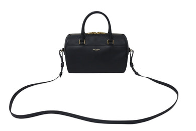 SAINT LAURENT サンローラン ベイビーダッフル 2WAY ハンドバッグ ショルダーバッグ CLD330958 0714 ブラック ゴールド 美品 中古 4c073817