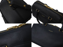 画像をギャラリービューアに読み込む, SAINT LAURENT サンローラン ベイビーダッフル 2WAY ハンドバッグ ショルダーバッグ CLD330958 0714 ブラック ゴールド 美品 中古 4c073817