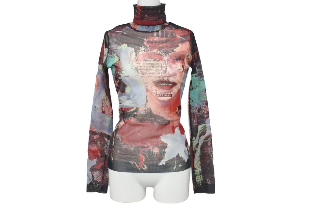 極美品 Jean Paul Gaultier ジャンポールゴルチェ Power Net T Shirt パワーネットT シャツ サイズ 48 中古 4c073853