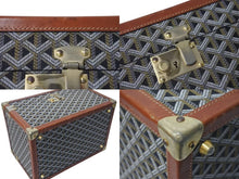 画像をギャラリービューアに読み込む, GOYARD ゴヤール ヴァニティケース 化粧ケース ヴィンテージ ブラック ブラウン キャンバス レザー ゴールド金具 良品 中古 4c073869