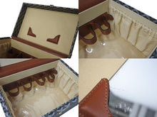 画像をギャラリービューアに読み込む, GOYARD ゴヤール ヴァニティケース 化粧ケース ヴィンテージ ブラック ブラウン キャンバス レザー ゴールド金具 良品 中古 4c073869