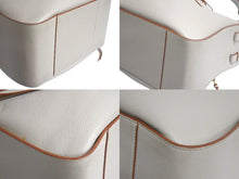 画像をギャラリービューアに読み込む, LOEWE ロエベ ハンモック スモールバッグ ショルダーバッグ ロゴ 2WAY 062125 カーフレザー ベージュ ゴールド金具 美品 中古 4c073965
