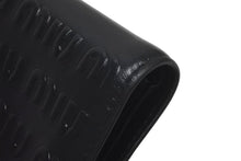 画像をギャラリービューアに読み込む, MIU MIU ミュウミュウ マテラッセ 二つ折り財布 ロゴ イタリア製 レザー メタル ブラック ゴールド金具 美品 中古 4c073970