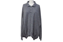 画像をギャラリービューアに読み込む, 極美品 LOEWE ロエベ アナグラム ポロシャツ グレー トップス 長袖 ウール 1159 343 8432 オーバーサイズ サイズM 中古 4c074003