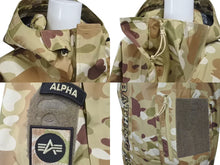 画像をギャラリービューアに読み込む, A BATHING APE × ALPHA INDUSTRIES アベイシングエイプ アルファ 20AW Ecwcs 3 Layer ジャケット カモフラ カーキ ポリエステル 001HJG731909X サイズM 美品 中古 4c074136
