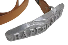 画像をギャラリービューアに読み込む, A BATHING APE アベイシングエイプ BAPE ベイプ ベルト サイズL ベージュ レザー 美品 中古 4c074143