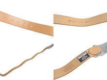 画像をギャラリービューアに読み込む, A BATHING APE アベイシングエイプ BAPE ベイプ ベルト サイズL ベージュ レザー 美品 中古 4c074143