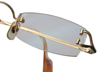Load image into Gallery viewer, CARTIER カルティエ ツーポイント メガネ ゴールド オレンジ メタル 度入り 2648420 アイウェア 小物 美品 中古 4c074157