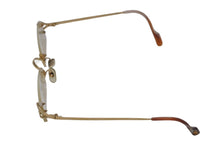 Load image into Gallery viewer, CARTIER カルティエ ツーポイント メガネ ゴールド オレンジ メタル 度入り 2648420 アイウェア 小物 美品 中古 4c074157