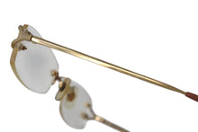Load image into Gallery viewer, CARTIER カルティエ ツーポイント メガネ ゴールド オレンジ メタル 度入り 2648420 アイウェア 小物 美品 中古 4c074157