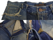 画像をギャラリービューアに読み込む, UNDERCOVER アンダーカバー 04AW ダメージ加工 デニムパンツ B264-P12 JAPAN製 コットン ブルー サイズM 美品 中古 4c074167