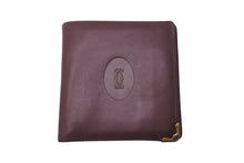 Load image into Gallery viewer, CARTIER カルティエ ヴィンテージ マストライン コンパクトウォレット ショートウォレット 財布 ボルドー 中古 4c074190