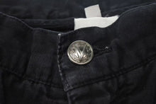 画像をギャラリービューアに読み込む, VERSACE COLLECTION ヴェルサーチ コレクション パンツ デニム コットン ブラック シルバー金具 美品 中古 4c074195