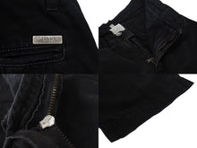 画像をギャラリービューアに読み込む, VERSACE COLLECTION ヴェルサーチ コレクション パンツ デニム コットン ブラック シルバー金具 美品 中古 4c074195