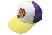 画像をギャラリービューアに読み込む, A BATHING APE アベイシングエイプ ベイビーマイロ ラインストーン JAPAN製 イエロー ホワイト パープル サイズF 美品 中古 4c074210