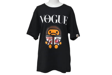 A BATHING APE X VOGUE ア ベイシング エイプ X ヴォーグ T Shirt ブラック コットン ユニセックス 美品 中古 4c074224