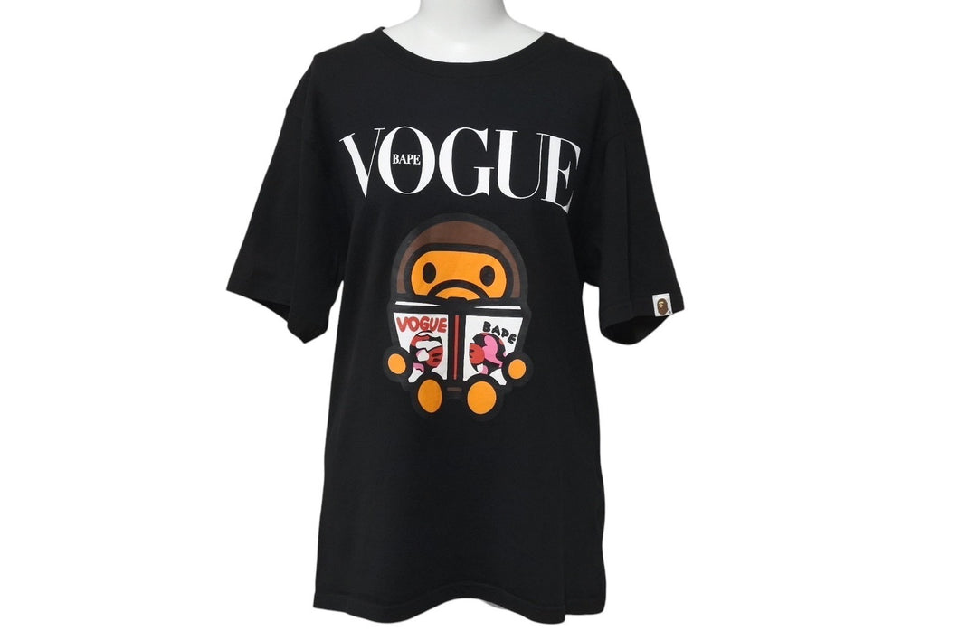 A BATHING APE X VOGUE ア ベイシング エイプ X ヴォーグ T Shirt ブラック コットン ユニセックス 美品 中古 4c074224