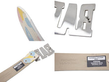 画像をギャラリービューアに読み込む, A BATHING APE アベイシングエイプ BAPE ベイプ ベルト レザー マルチカモ マルチカラー シルバー金具 美品 中古 4c074235