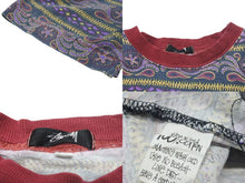 画像をギャラリービューアに読み込む, STUSSY ステューシー 半袖シャツ ペイズリー XL 80`s USA製 OLD STUSSY ステューシー オールド 総柄 パープル 美品 中古 4c074240