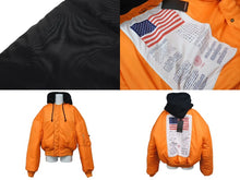 画像をギャラリービューアに読み込む, VETEMENTS ヴェトモン デムナ期 ALPHA ボンバージャケット リバーシブル 2017 オレンジ ブラック TA01298076 美品 中古 4c074256