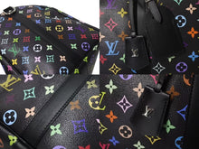 画像をギャラリービューアに読み込む, 新品未使用 LOUIS VUITTON ルイヴィトン LV × TM キーポル・バンドリエール 50 マルチカラー ブラック 村上隆 M13745 シルバー金具 中古 4c074329
