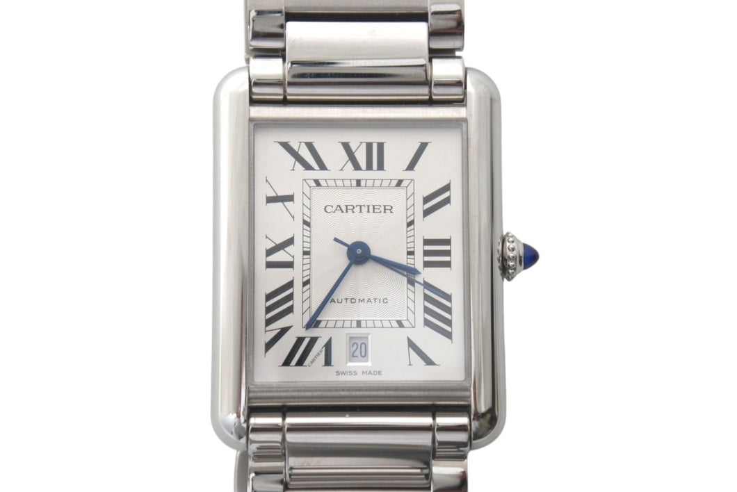 極美品 CARTIER カルティエ 時計 WSTA0053 タンク マスト ウォッチ XL メンズ SS シルバー クォーツ 中古 4c074339