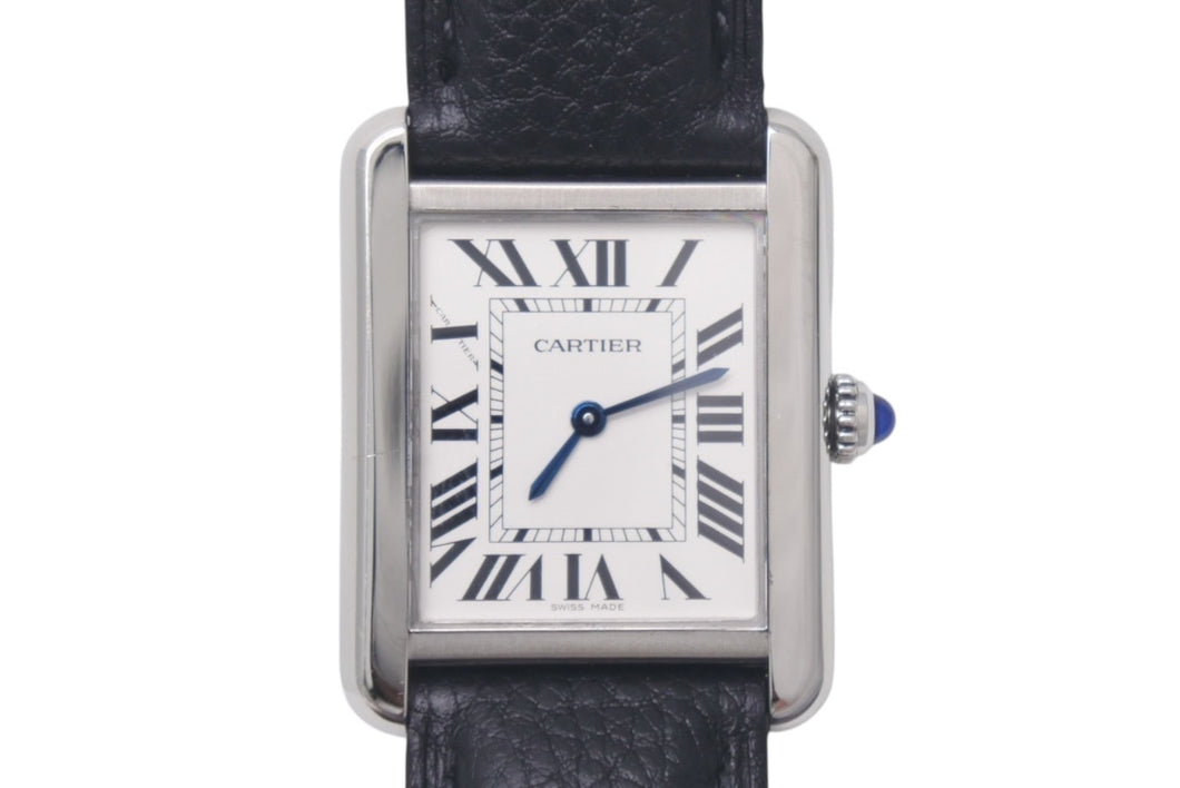 極美品 CARTIER カルティエ 時計 WSTA0030 タンクソロ SM クォーツ レディース SS シルバー クォーツ 中古 4c074340