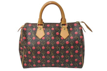 画像をギャラリービューアに読み込む, LOUIS VUITTON ルイヴィトン モノグラムチェリー スピーディ25 ハンドバッグ M95009 村上隆 ブラウン 美品 中古 4c074408