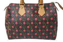 画像をギャラリービューアに読み込む, LOUIS VUITTON ルイヴィトン モノグラムチェリー スピーディ25 ハンドバッグ M95009 村上隆 ブラウン 美品 中古 4c074408