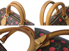 画像をギャラリービューアに読み込む, LOUIS VUITTON ルイヴィトン モノグラムチェリー スピーディ25 ハンドバッグ M95009 村上隆 ブラウン 美品 中古 4c074408