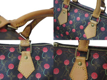 画像をギャラリービューアに読み込む, LOUIS VUITTON ルイヴィトン モノグラムチェリー スピーディ25 ハンドバッグ M95009 村上隆 ブラウン 美品 中古 4c074408