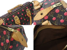 画像をギャラリービューアに読み込む, LOUIS VUITTON ルイヴィトン モノグラムチェリー スピーディ25 ハンドバッグ M95009 村上隆 ブラウン 美品 中古 4c074408