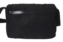 画像をギャラリービューアに読み込む, PRADA プラダ ショルダーバッグ テスート イタリア製 ナイロン レザー ブラック シルバー金具 美品 中古 4c074444