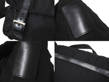 画像をギャラリービューアに読み込む, PRADA プラダ ショルダーバッグ テスート イタリア製 ナイロン レザー ブラック シルバー金具 美品 中古 4c074444